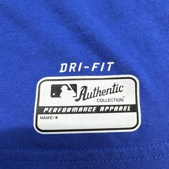 Nike Cubs Baseball Dri-FIT Performance Authentic Collection Shirt in Blue - Picture 7 of 15